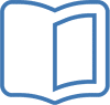 blue illustration of a book