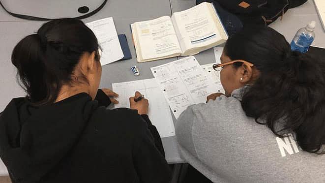 AVID students studying