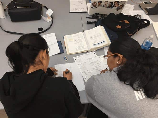 AVID students studying