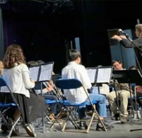 FISCALLY SPONSORED Program - students performing with South-Coast-Youth-Band