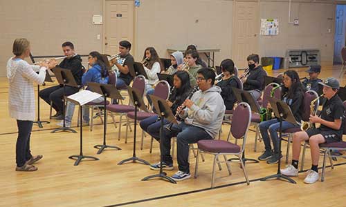 NickRailSummerCamp-band SBEF- Nick Rail Summer Camp band students